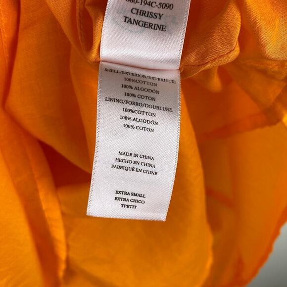 Rails Chrissy Orange Cotton Cutout Mini Dress Size XS - Picture 10 of 12